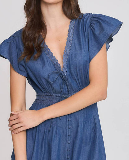 Denim Chambray Maxi Dress