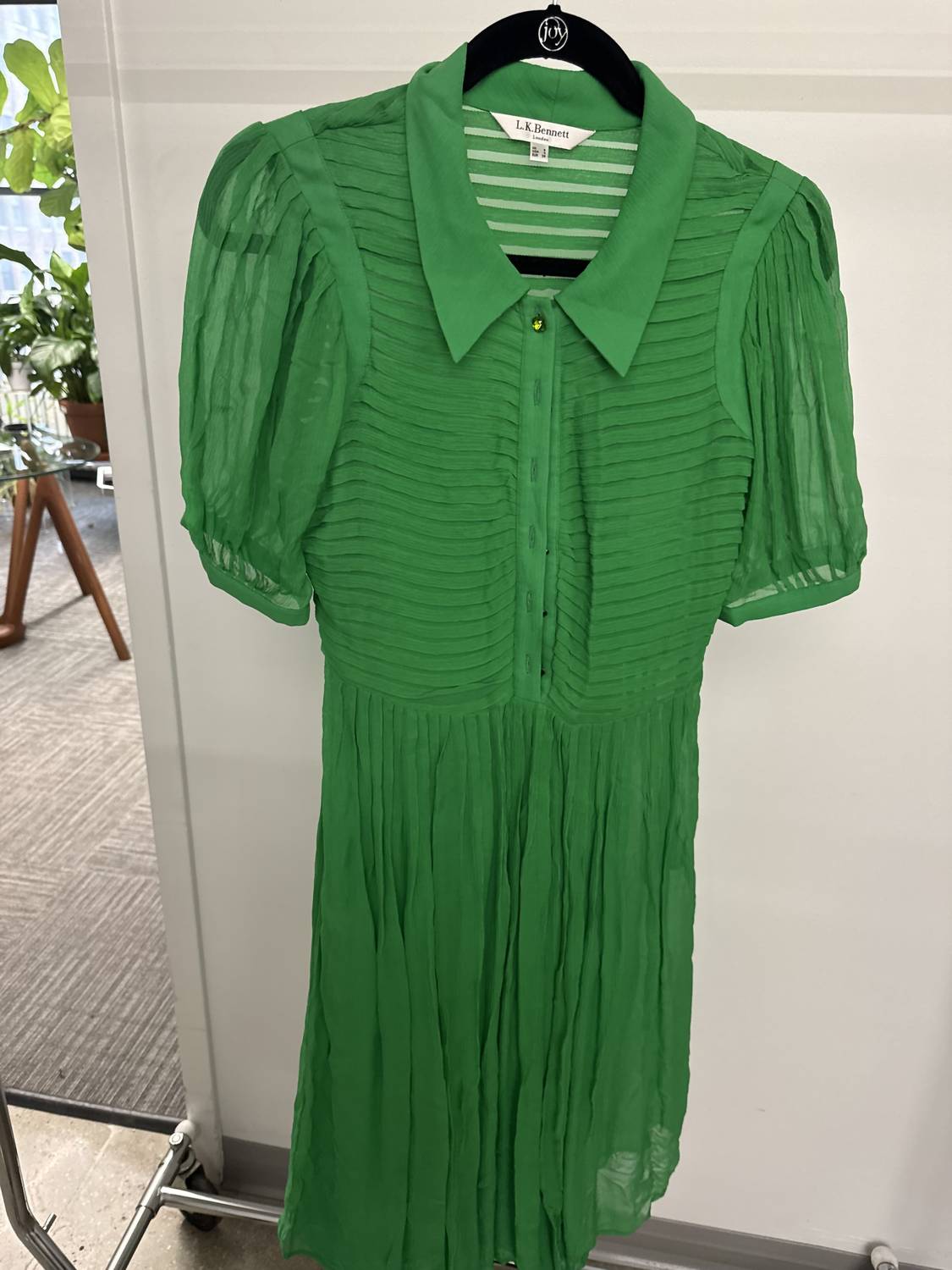 Women's Sheer Pleated Midi Dress