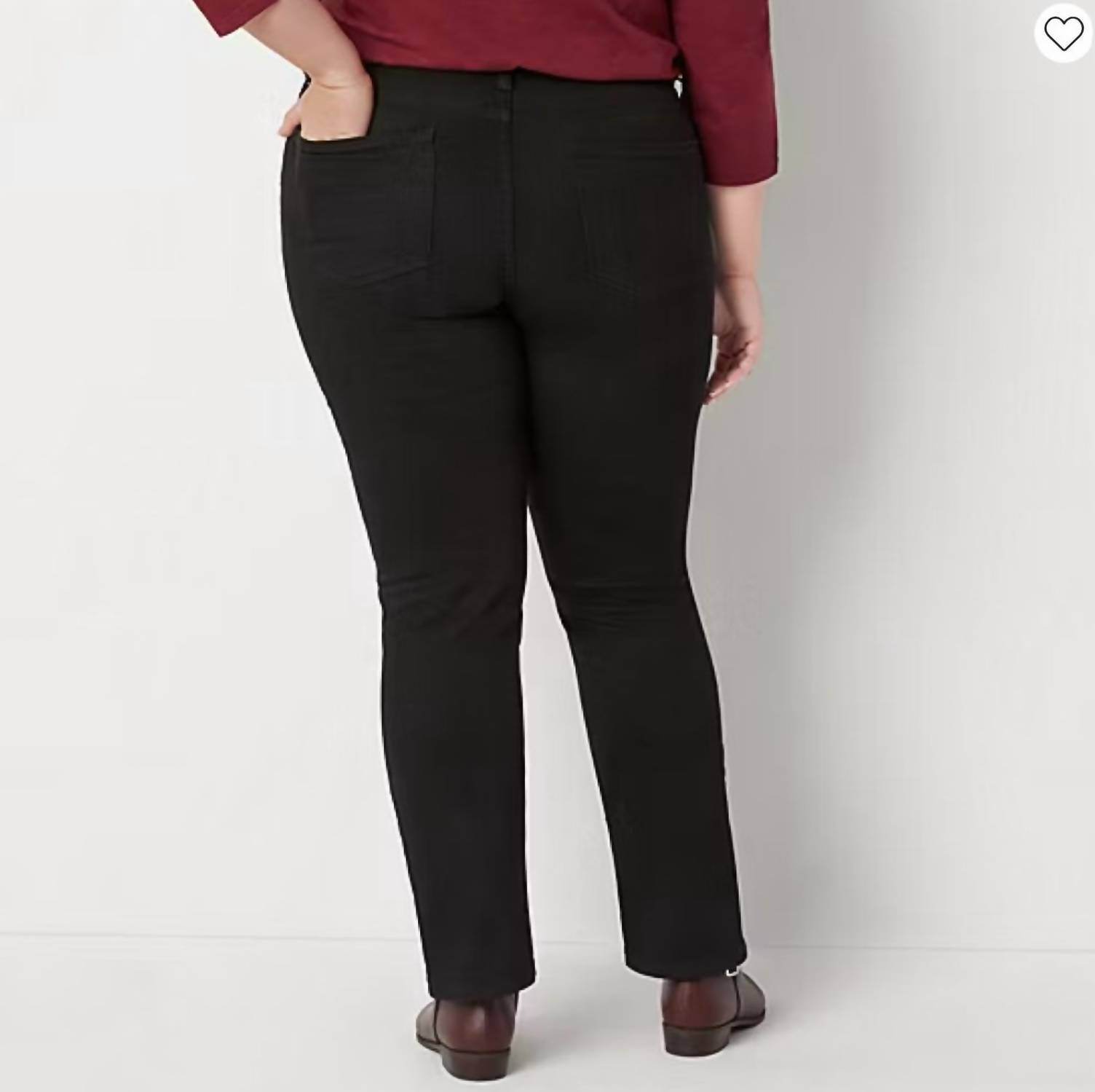 St. John's Bay - Secretly Slender Mid Rise Straight Leg Jeans - Plus - Rack Hunt -