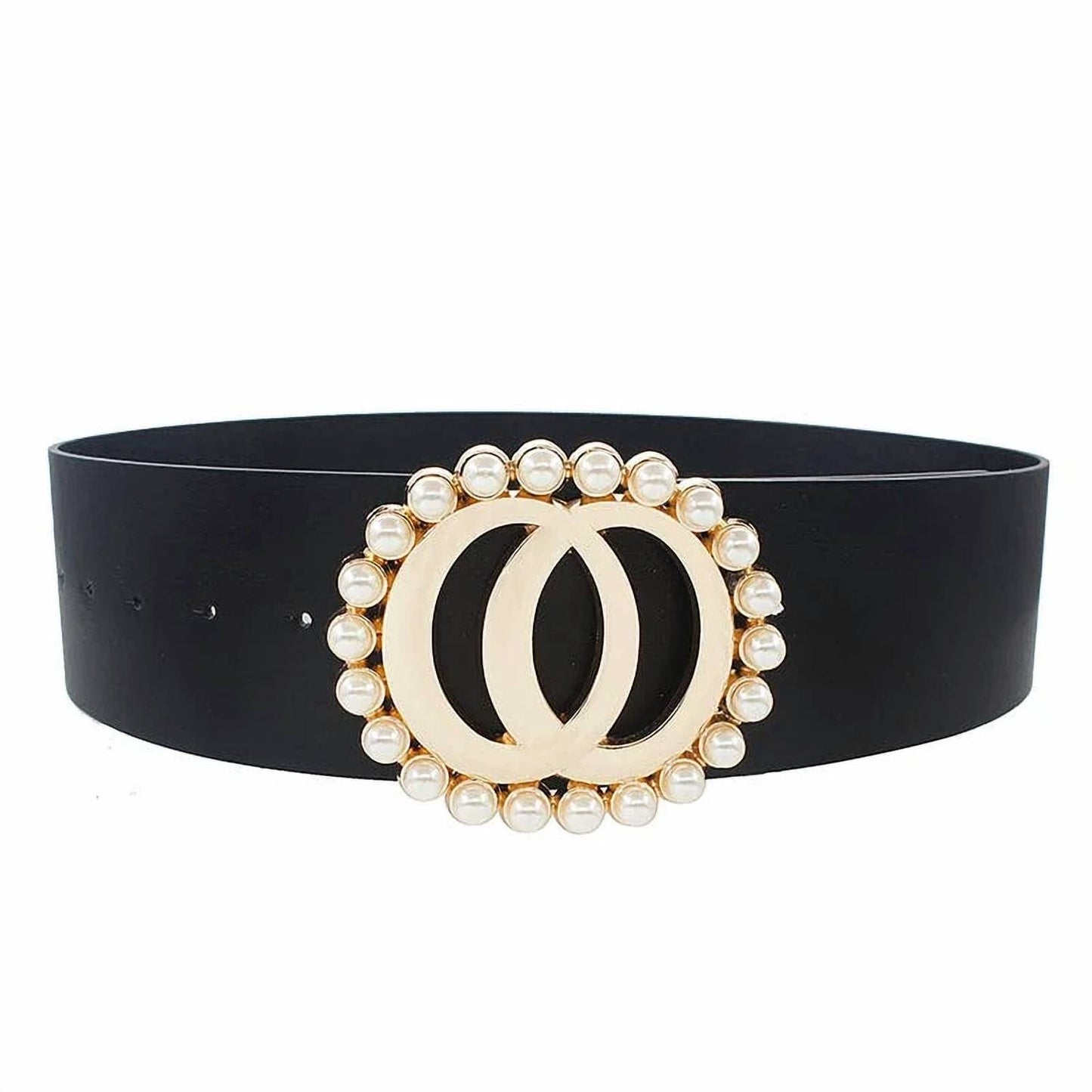 Women's Double Joined Round Pearl Style Belt Bag