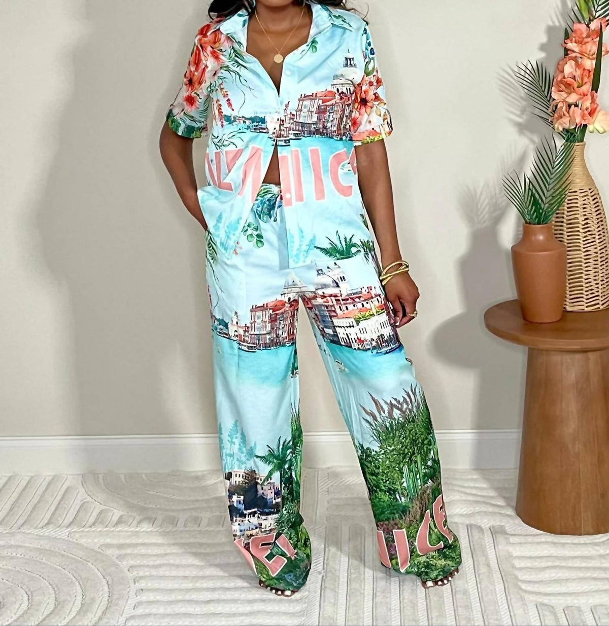 Venetian Coastline Pant Set