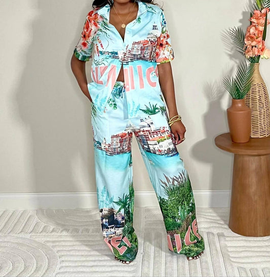 Venetian Coastline Pant Set