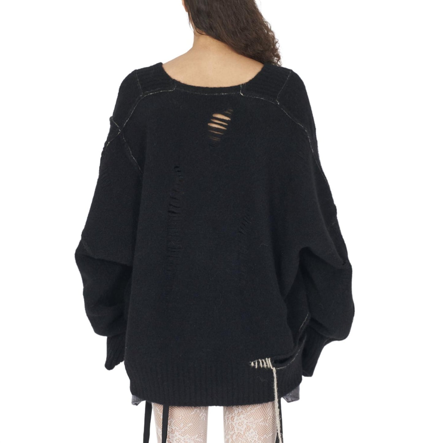 Yak Side Opening V-neck Sweater