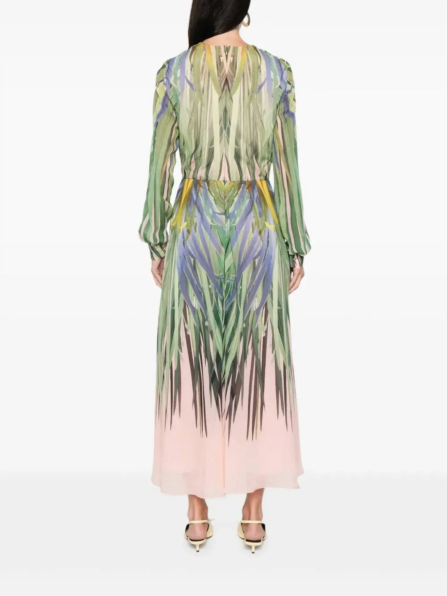 Elie Saab - Printed Chiffon Midi Dress - Rack Hunt