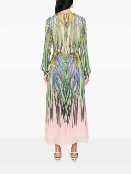 Elie Saab - Printed Chiffon Midi Dress - Rack Hunt