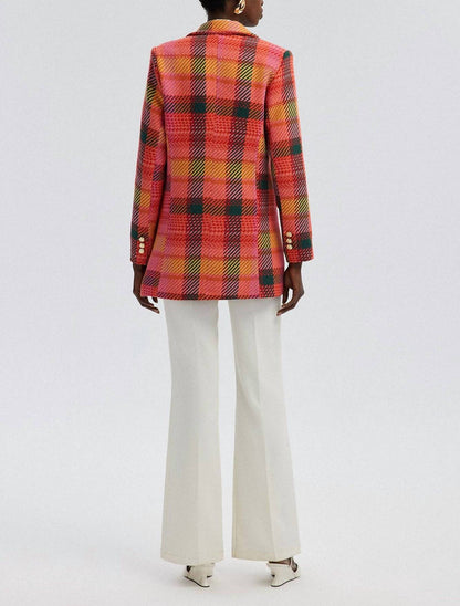 Button Chequered Jacket