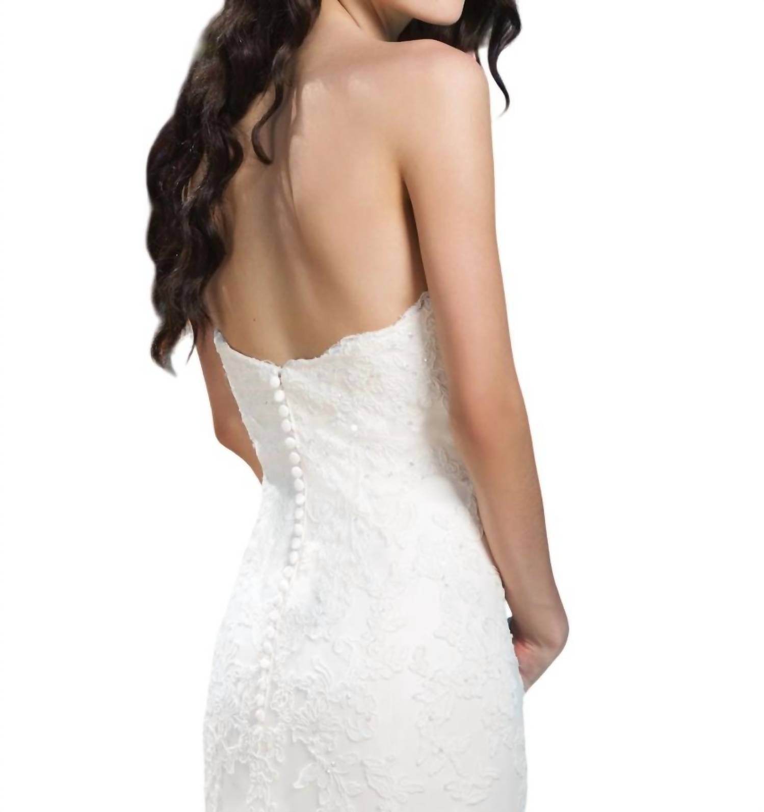 Justin Alexander - Beaded Lace Mermaid Dress - Rack Hunt -