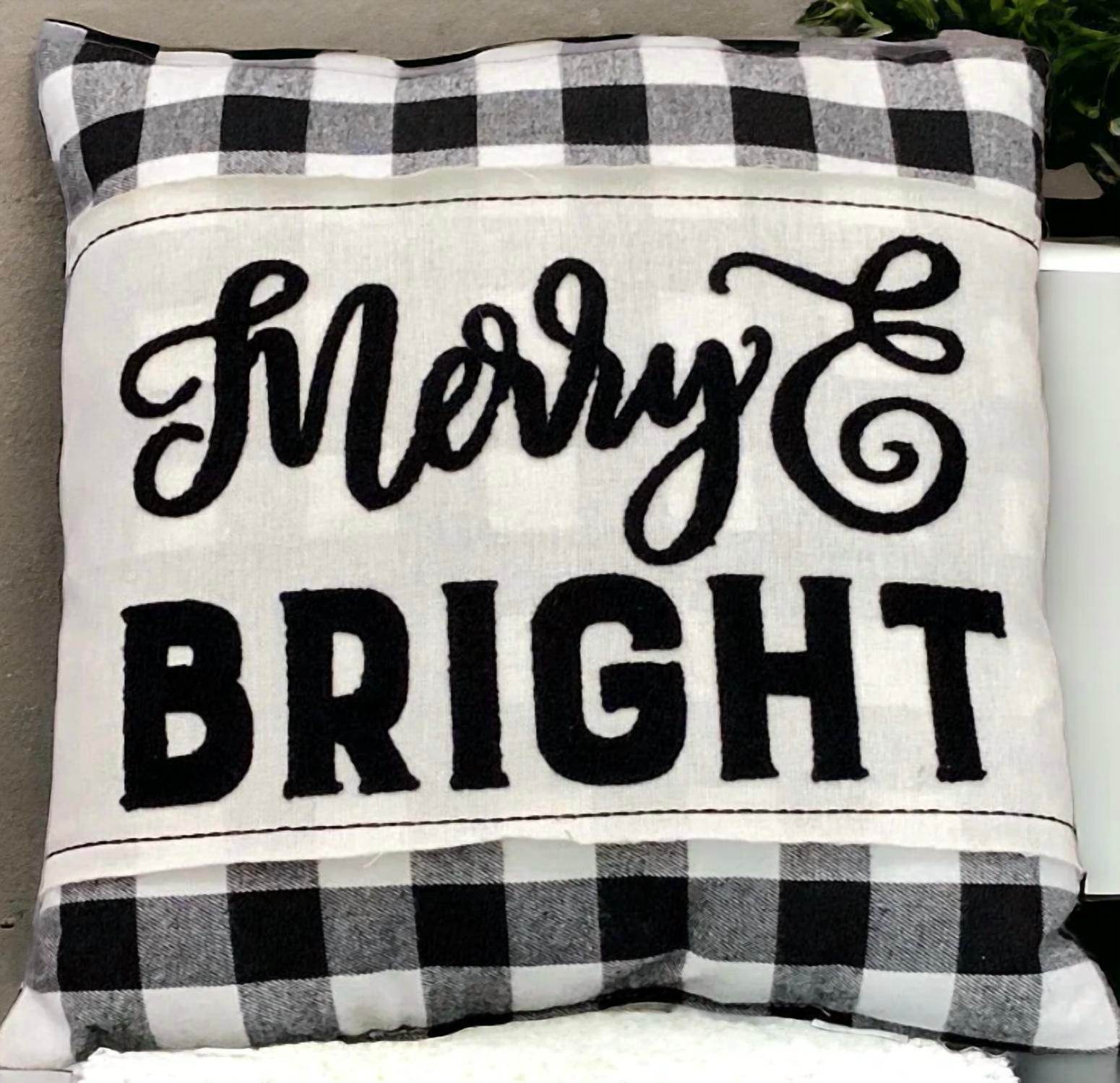 Burton + Burton - Merry & Bright Plaid Throw Pillow - Rack Hunt -