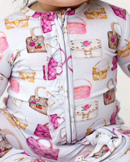 Jules Ruffled Zippered Footies