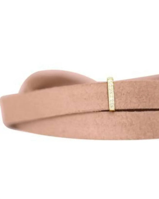 La Soula Jewelry - Women's Diamond Bar Suede Choker Necklace - Rack Hunt