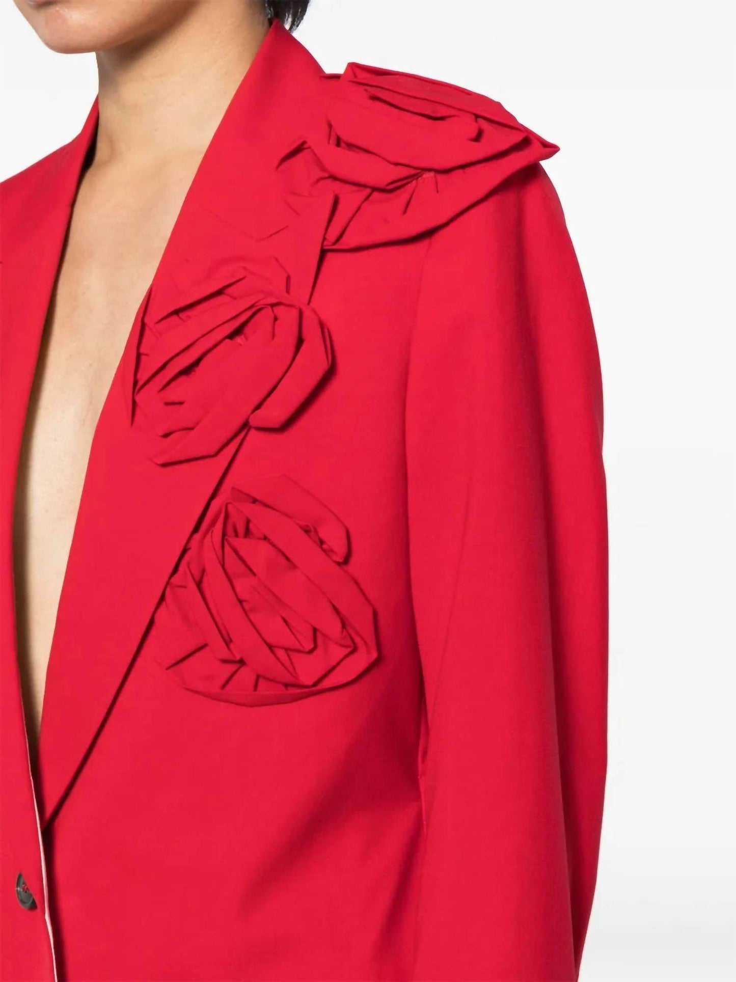 Valentino - Floral Appliqué V-neck Blazer - Rack Hunt