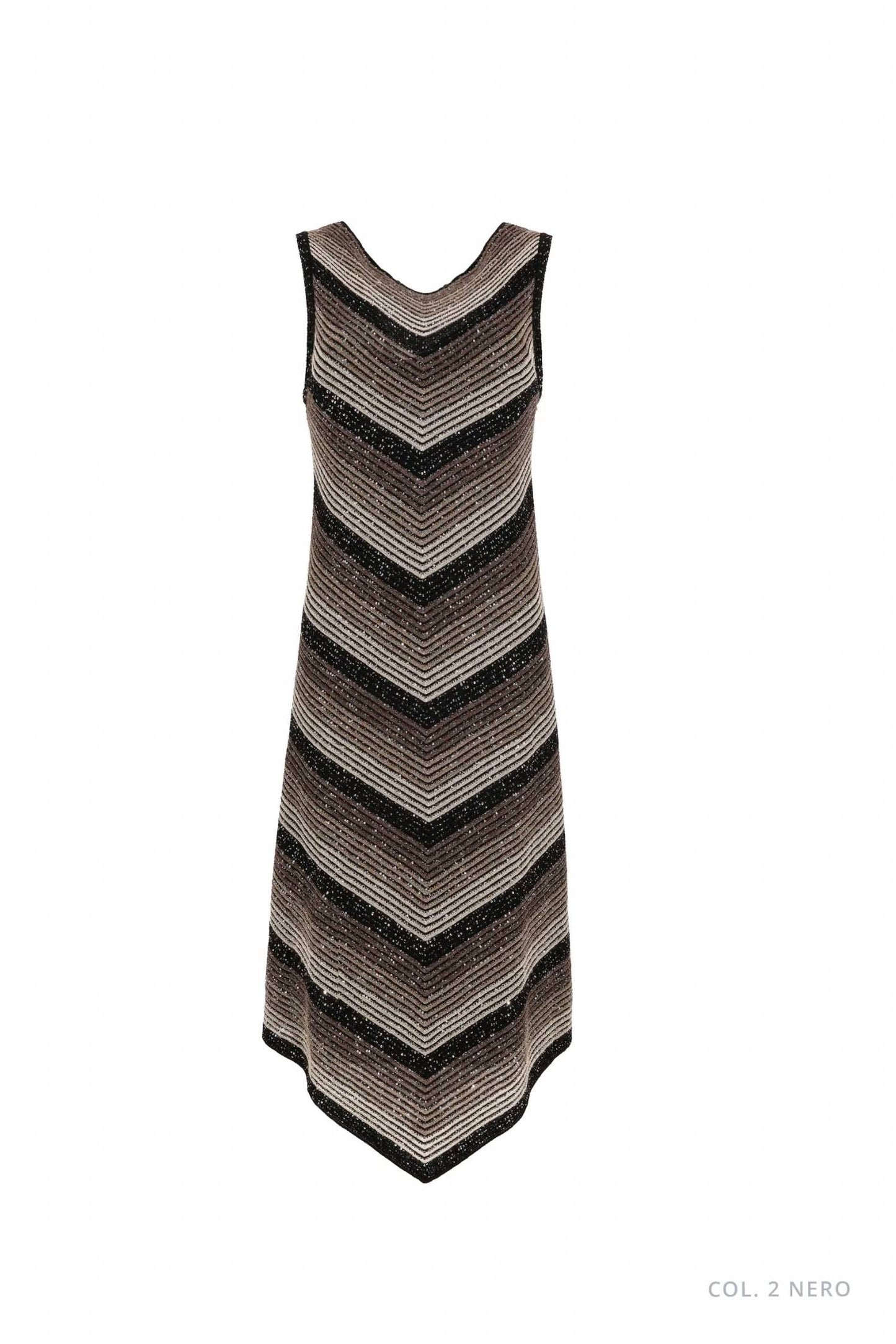 Chevron Dégradé Sequin Dress