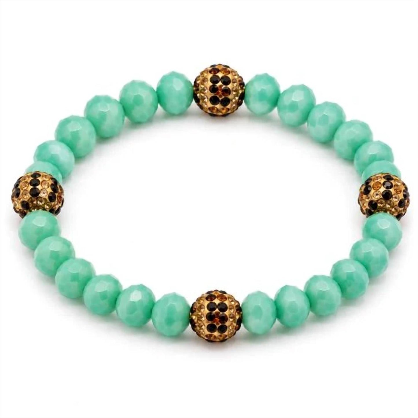 Women's Crystal Leopard Accent Stretch Bracelet