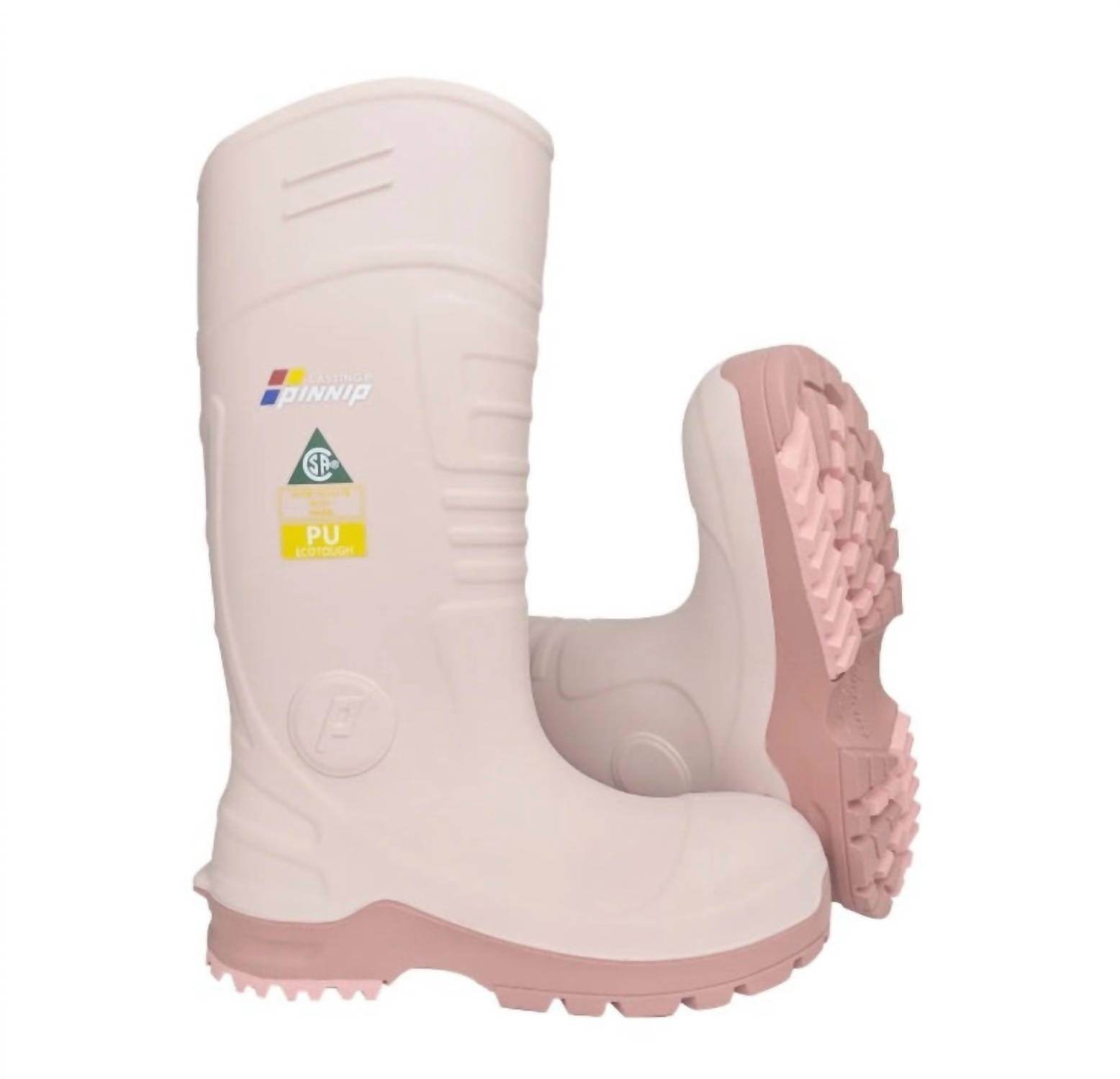 Pinnip - Women's Csa Approved Waterproof Pu Steel Toe Rubber Safety Boots - Rack Hunt -