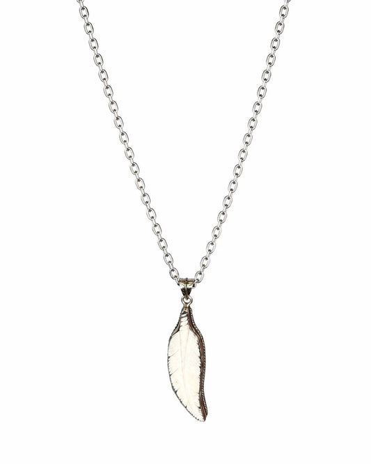 Women's Reversible Feather Pendant Necklace