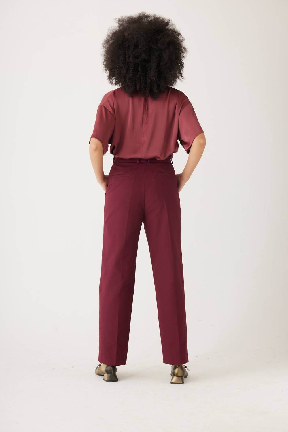 Rose Velvet - Piper Cotton Twill Full Length Pants - Rack Hunt -