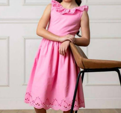 Kid's Organic Classic Eyelet Party Dress