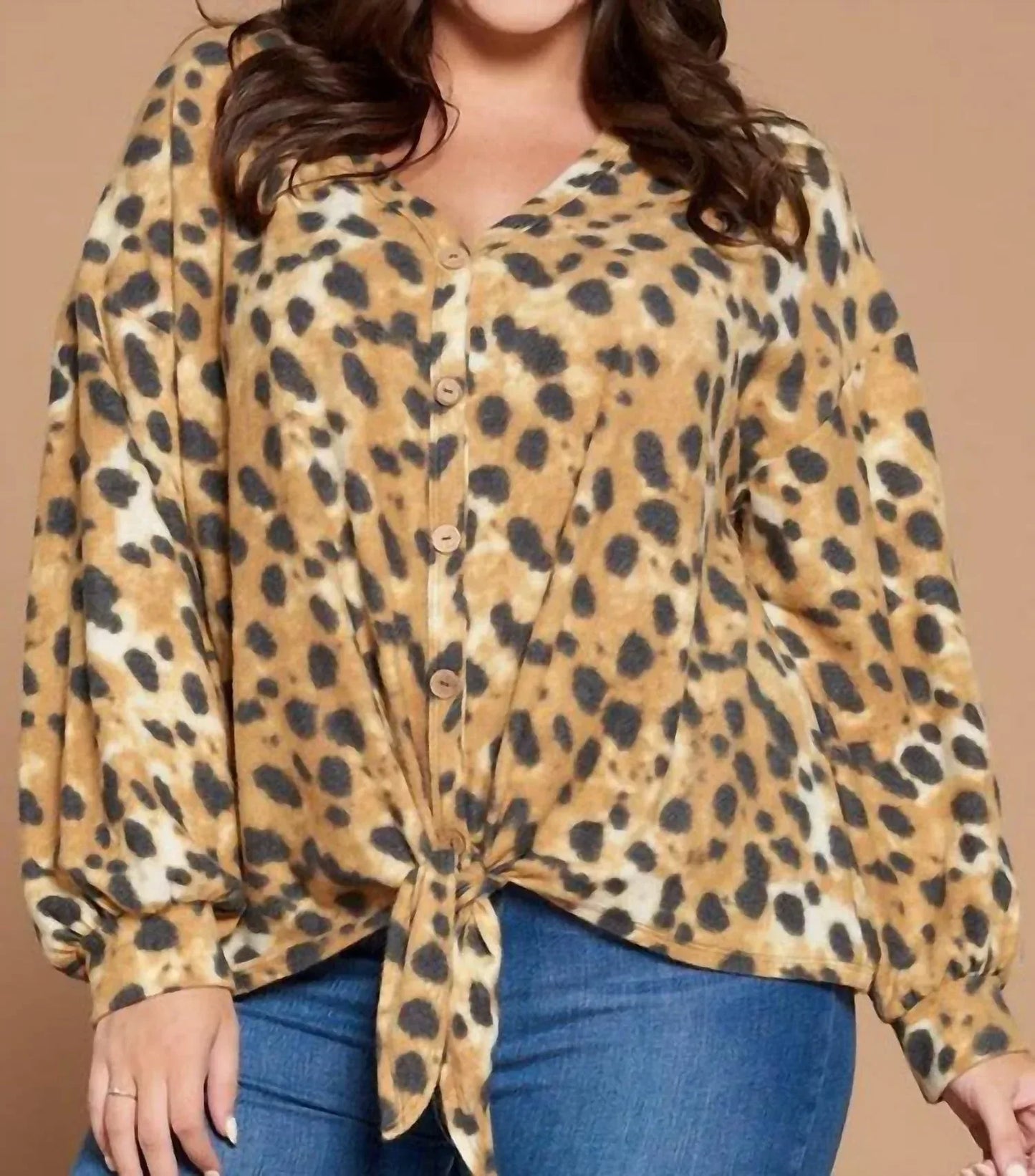 Super Lady - Animal Print Brush Top - Plus - Rack Hunt