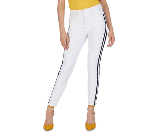 Women's High Rise Side Stripe Skinny Jeans