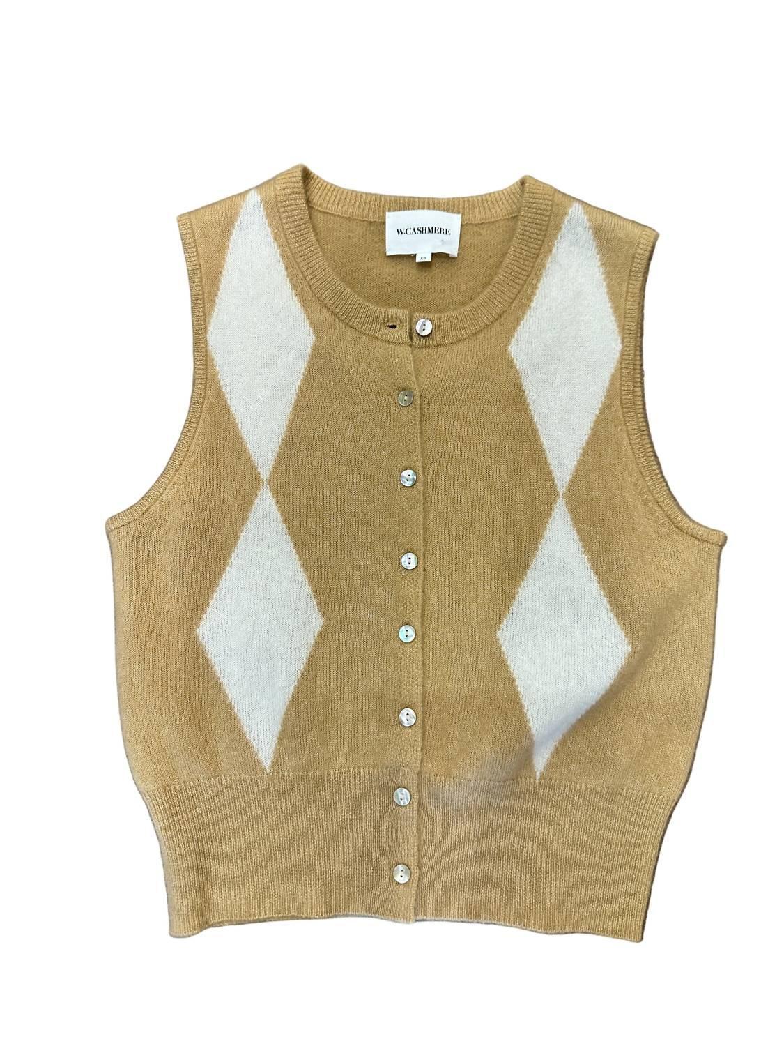 W. Cashmere - Women's Fleur Argyle Cardigan - Rack Hunt