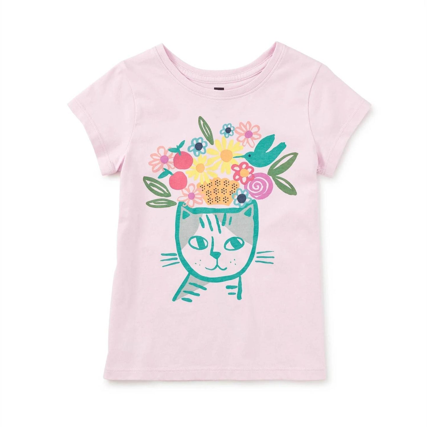 Girls' Flora & Feline Double-sided Graphic Tee