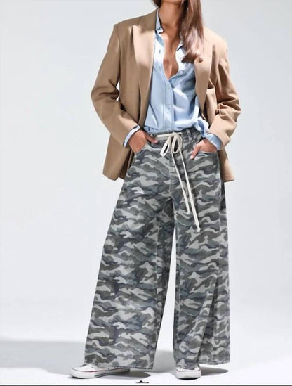 Waist Drawstring Wide Pants