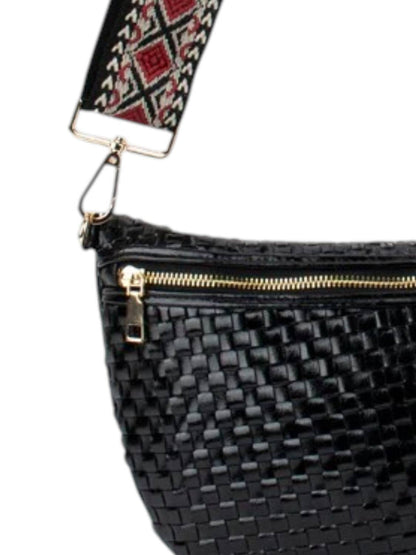 Women's Fiona Checkered Woven Bum Bag