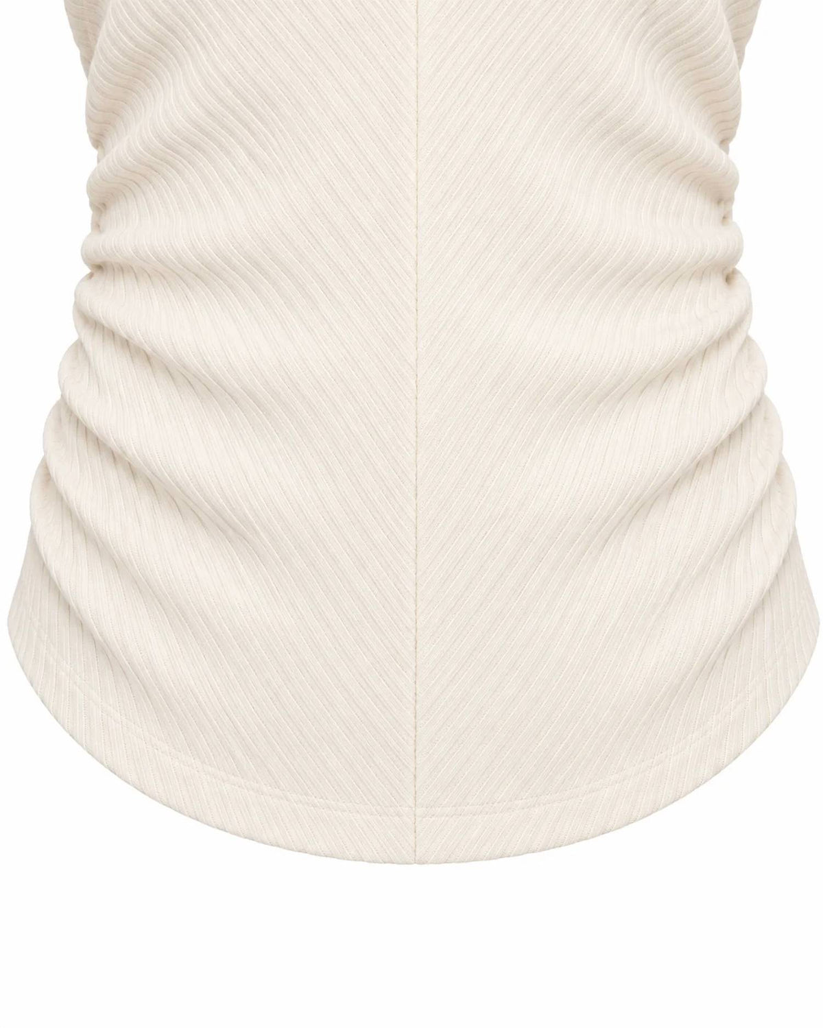 Funnel Neck Side Ruched Top