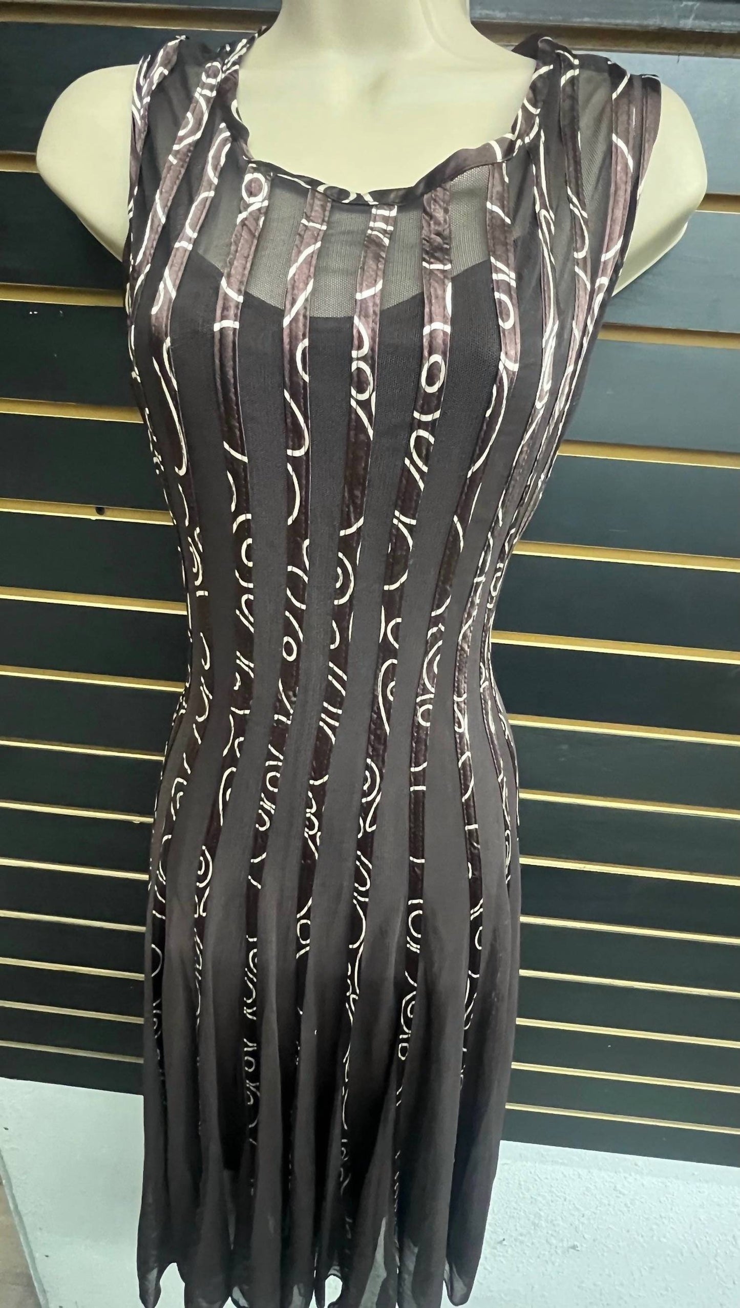 Women's Ribbed Shaw Mesh Dress