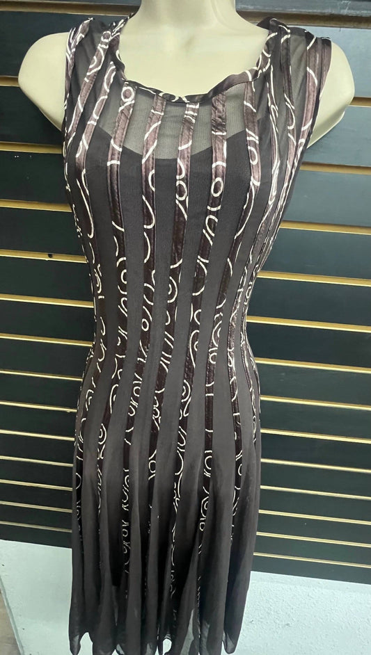 Women's Ribbed Shaw Mesh Dress
