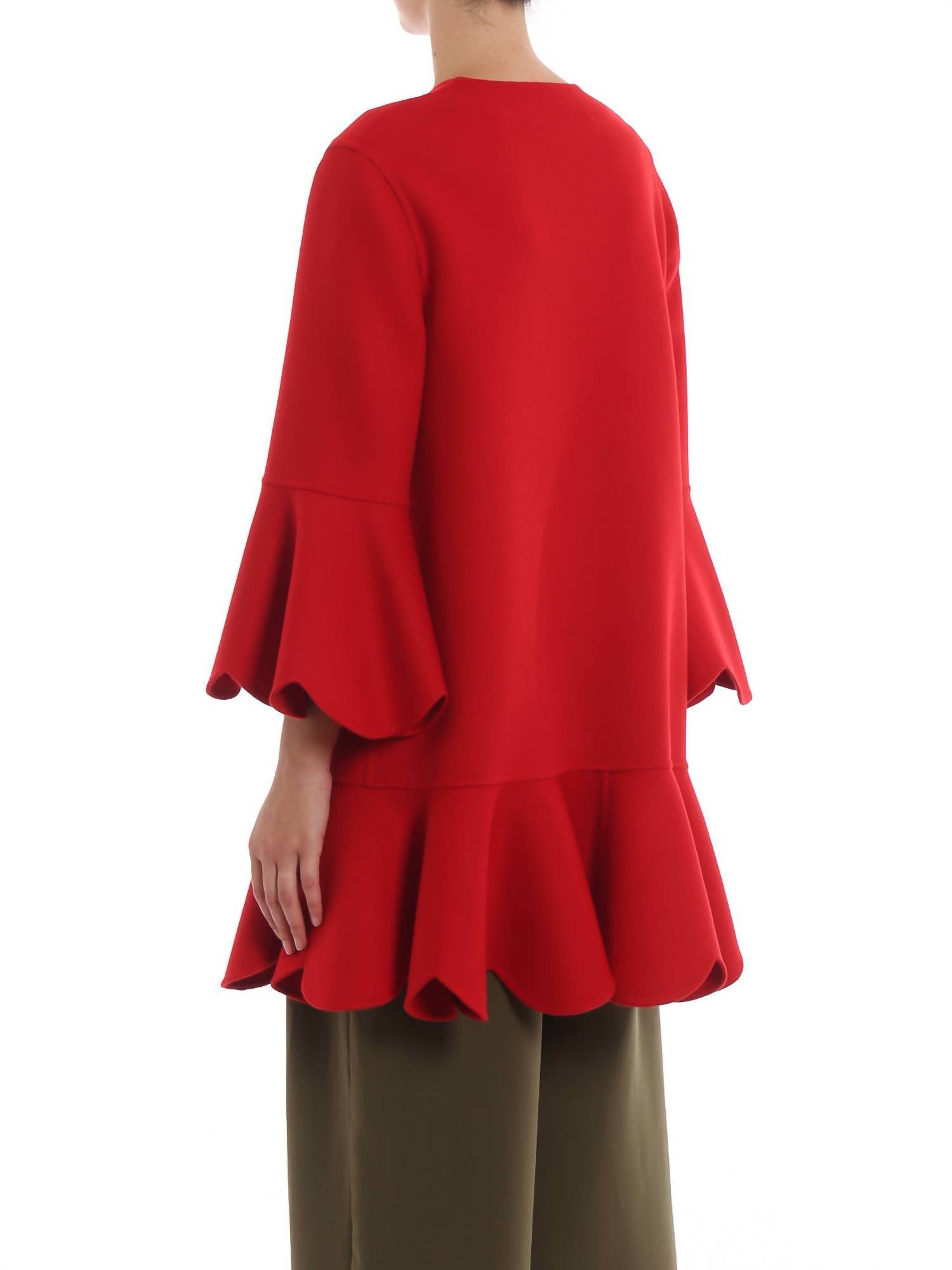 Valentino - Compact Wool And Cashmere Scalloped Coat - Rack Hunt