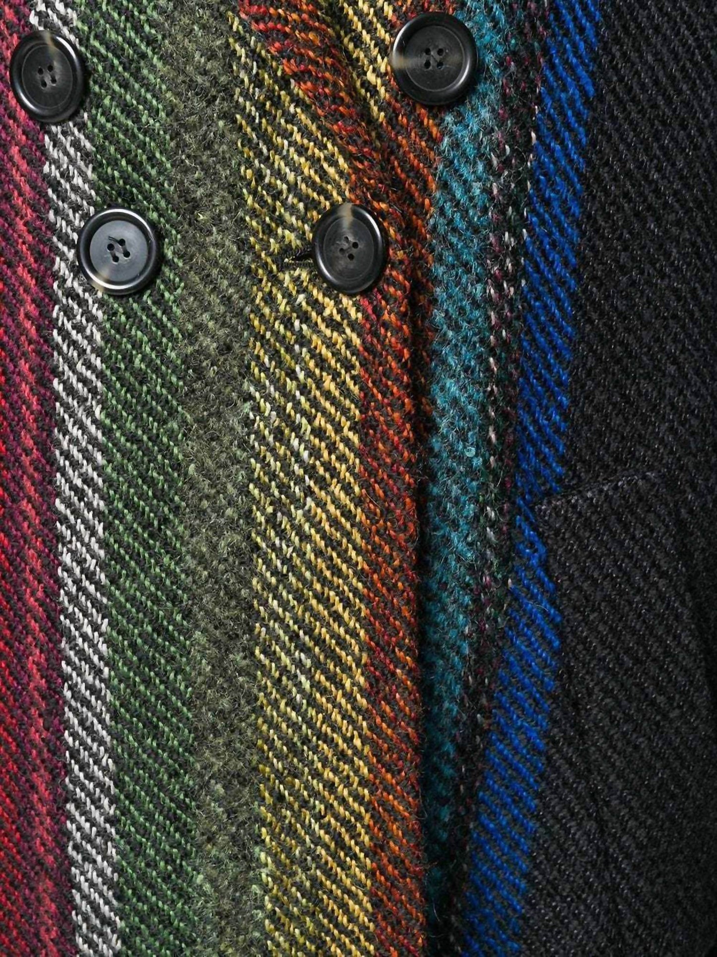 Marco De Vicenzo - Runway Wool Blend Striped Long Coat - Rack Hunt -