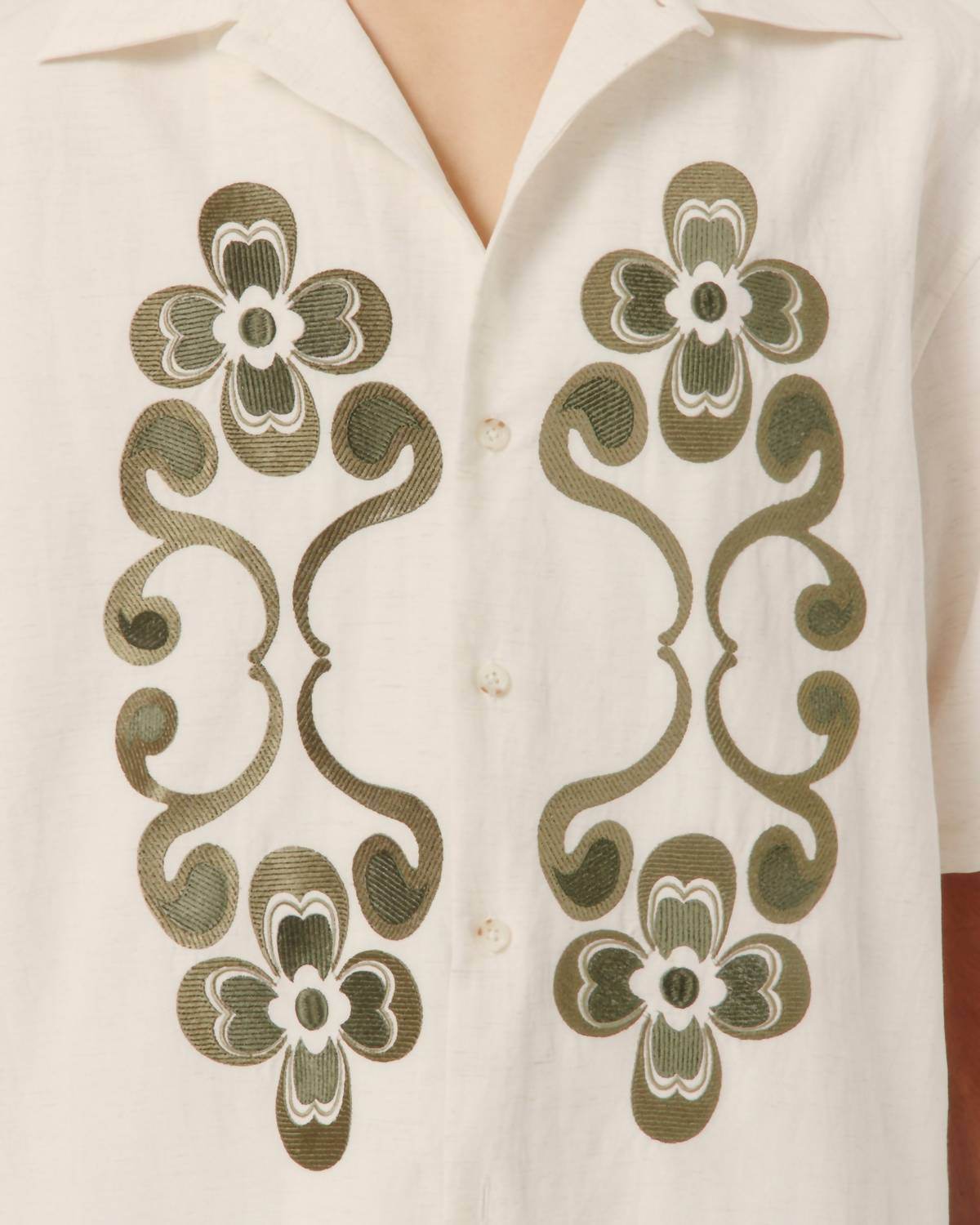 Commas - Reflection Embroidered Oversized Shirt - Rack Hunt -