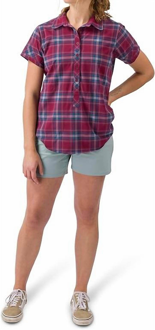 Flylow Gear - Aster Plaid Button-up Shorts Sleeve Shirt - Rack Hunt -