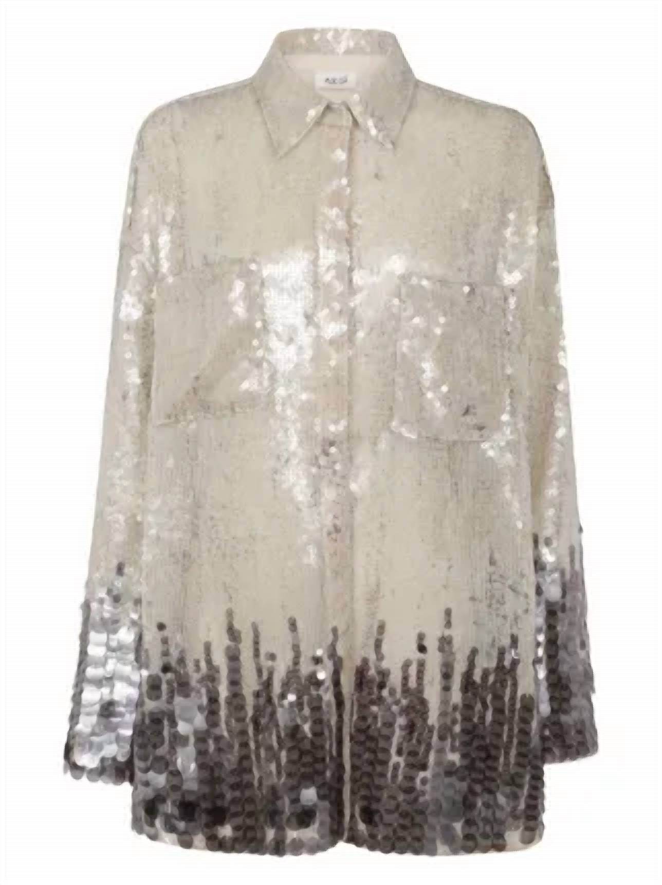 Aviu - Sequined Button-down Blouse - Rack Hunt -