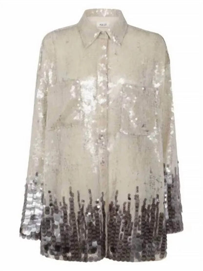 Aviu - Sequined Button-down Blouse - Rack Hunt