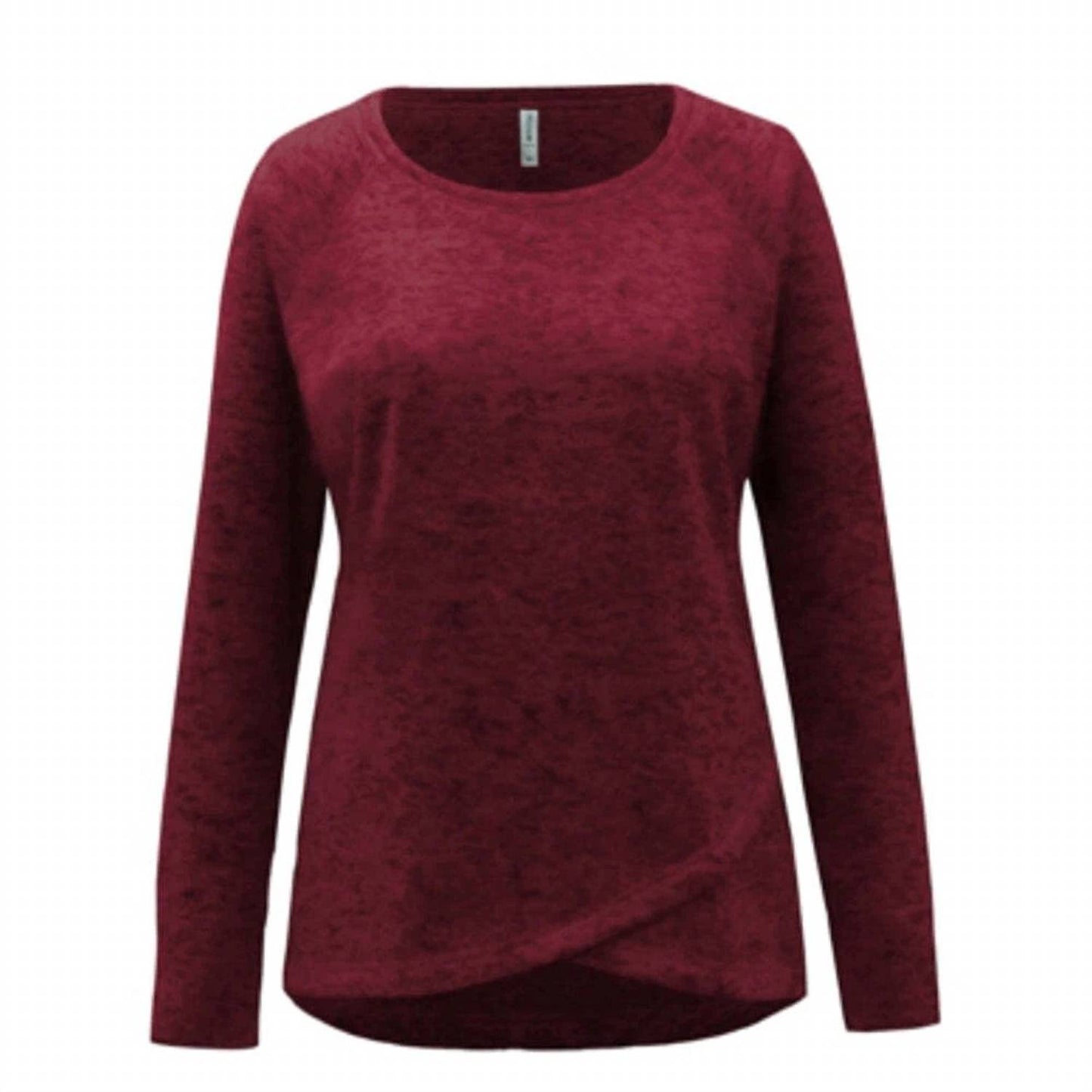 Ideology Womens Activewear Snit Crossover Hem Top