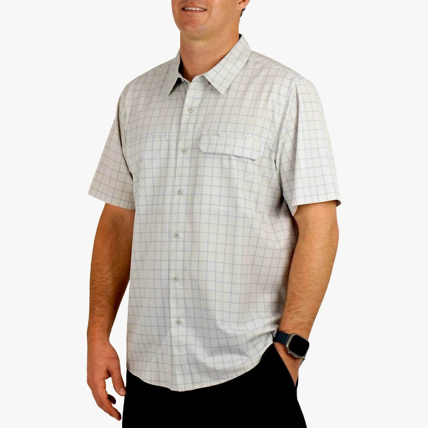 AFTCO - Air-o Mesh Printed Short Sleeve Button Down Shirt - Rack Hunt -
