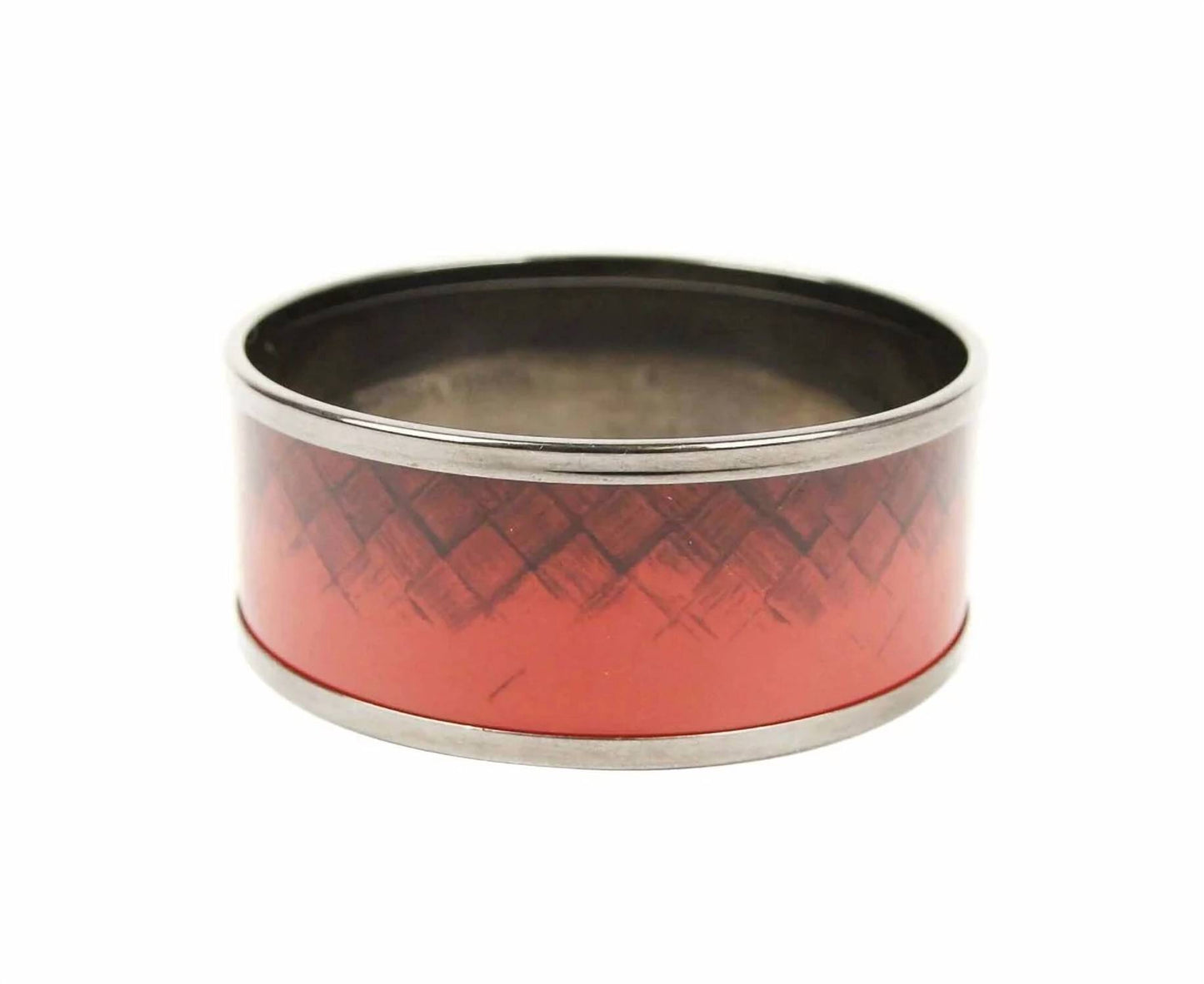 Women's Enamel Metal Woven Print Bracelet