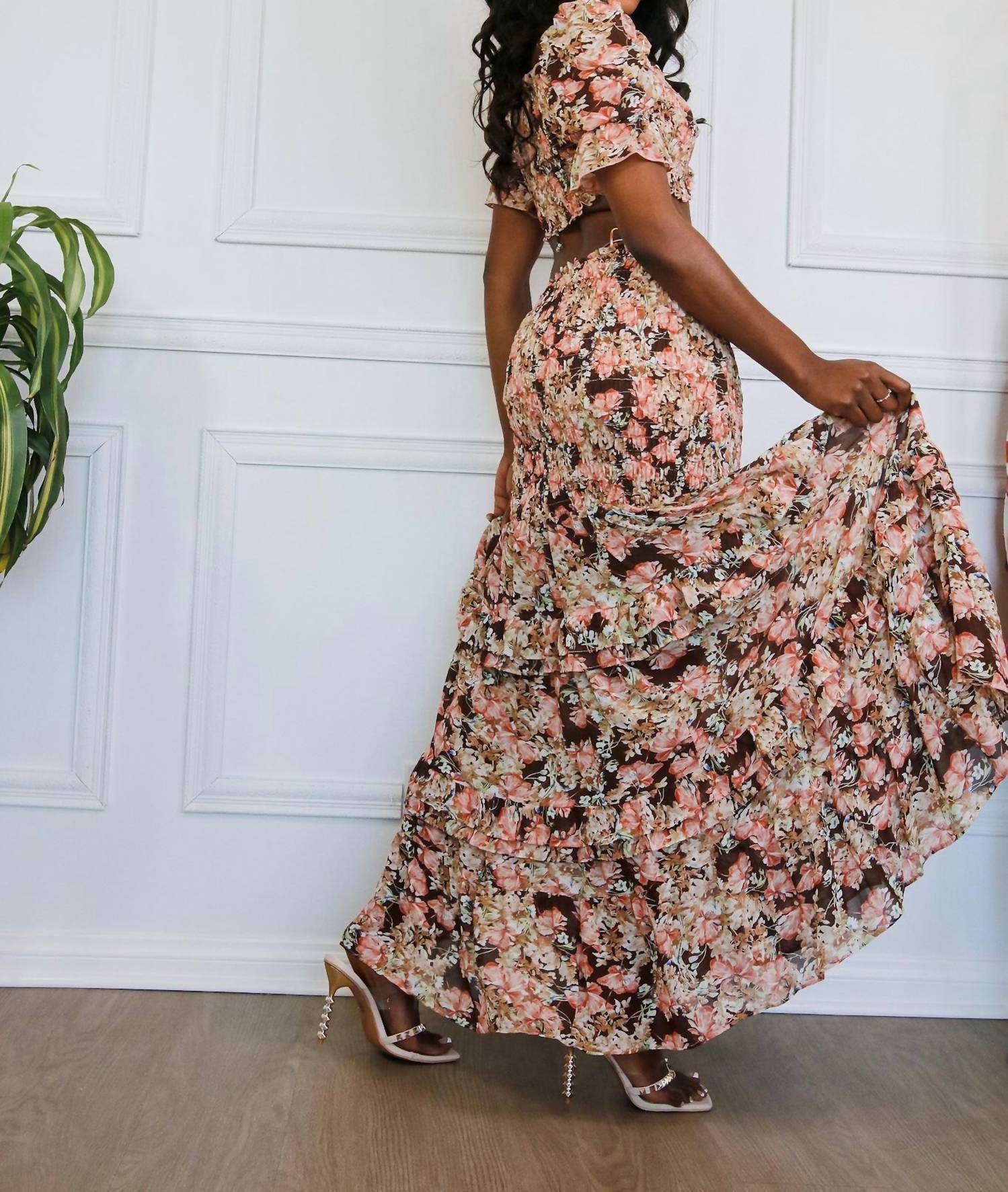 Little Secret Of Mine - Women's Ruffle Maxi Skirt Set - Rack Hunt