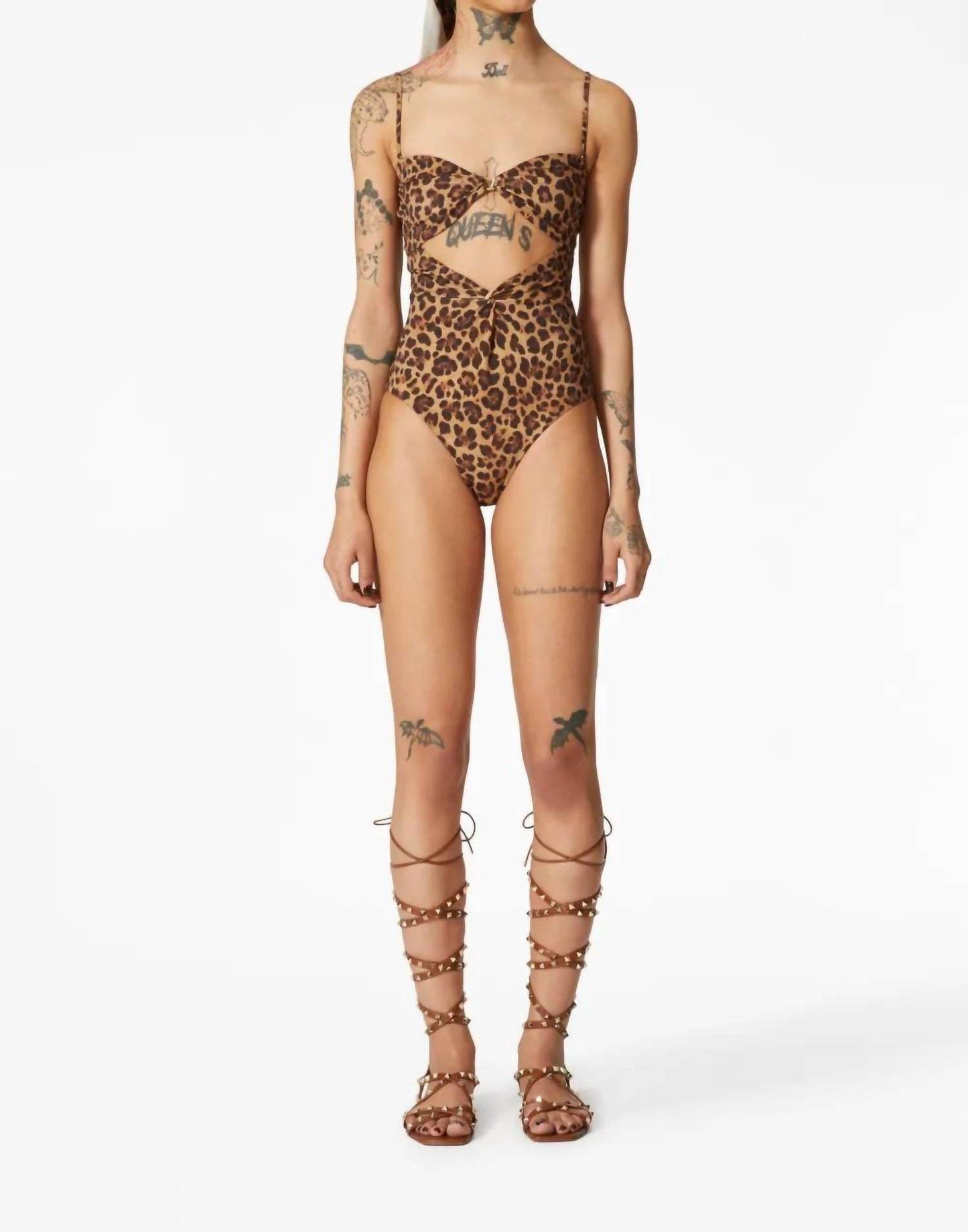 Valentino - Animalier Leopard Cutout Swimsuit - Rack Hunt -