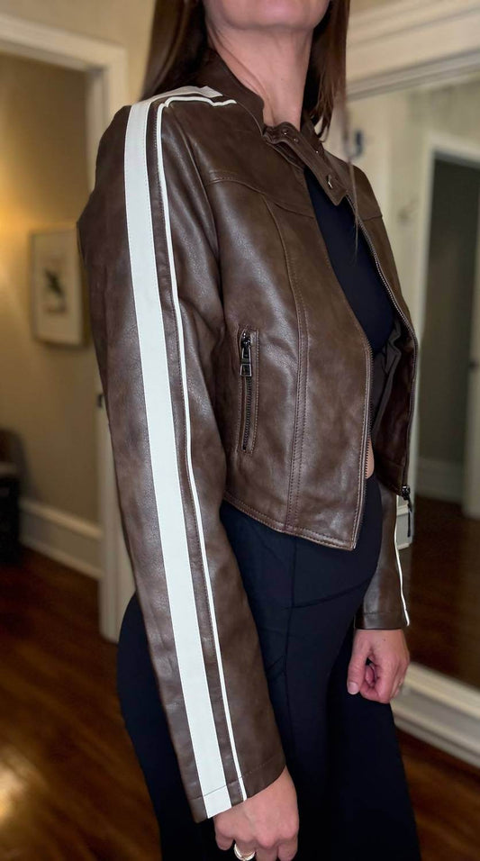 Light So Shine - Vegan Leather Long Sleeve Jacket - Rack Hunt -