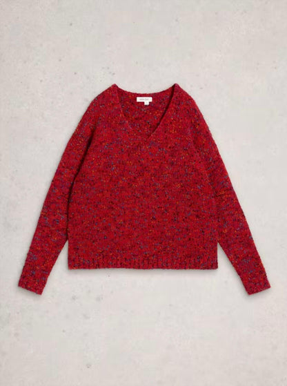 Textured V Neck Sweater