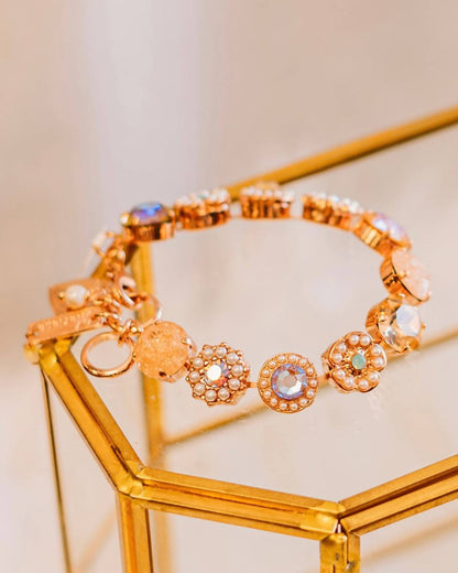 Women's Desert Rose Crystal Gem Tennis Bracelet