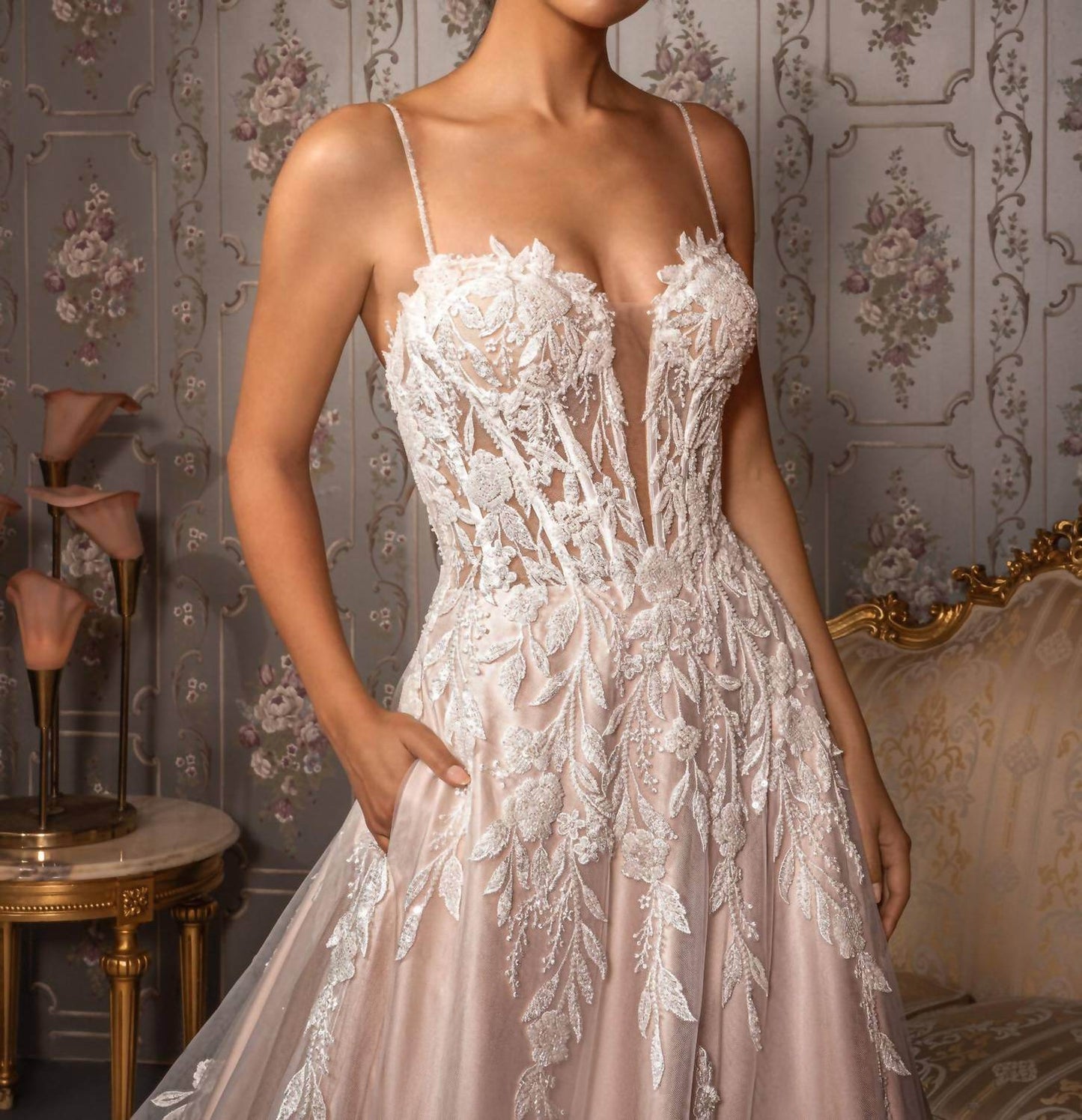 Kitty Chen Couture - Victoria Beaded Lace Gown - Rack Hunt -