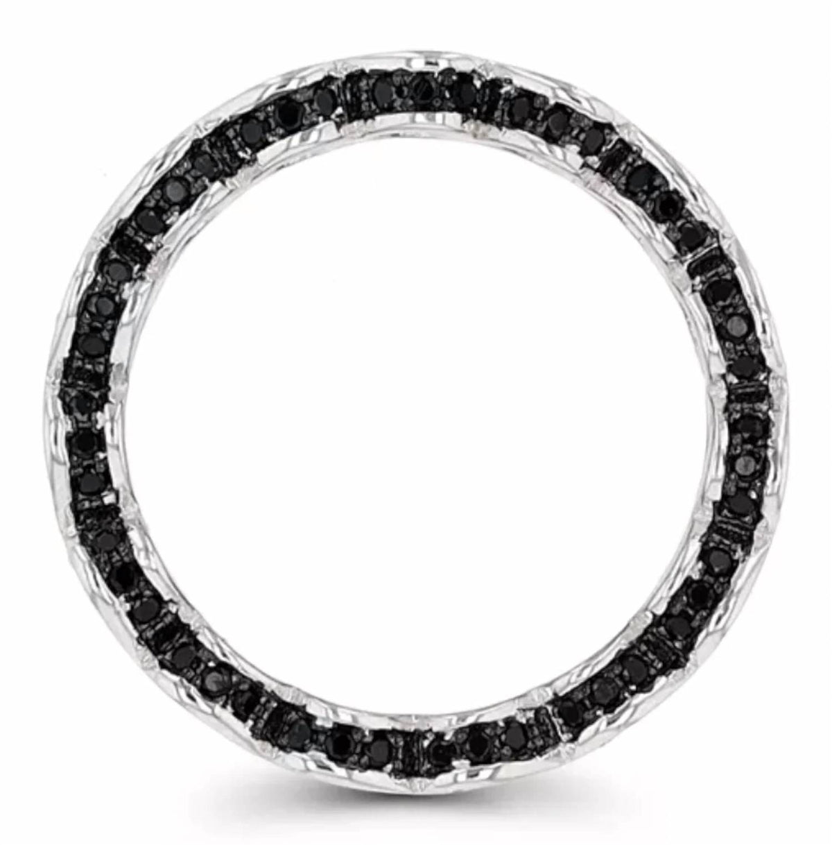 Women's Spinel Pave Hearts Eternity Ring