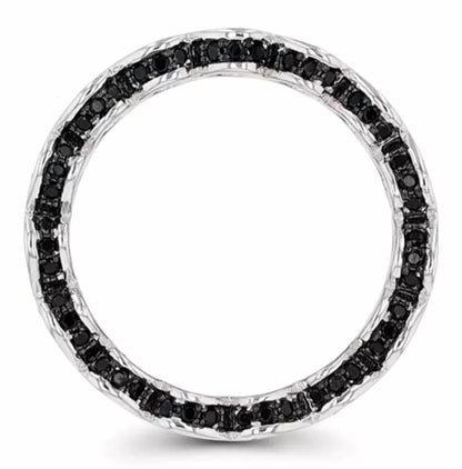 Women's Spinel Pave Hearts Eternity Ring