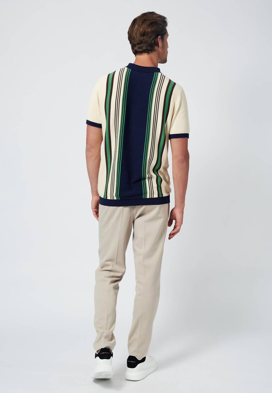 No Time For Dreaming Striped Knit Polo - Plus