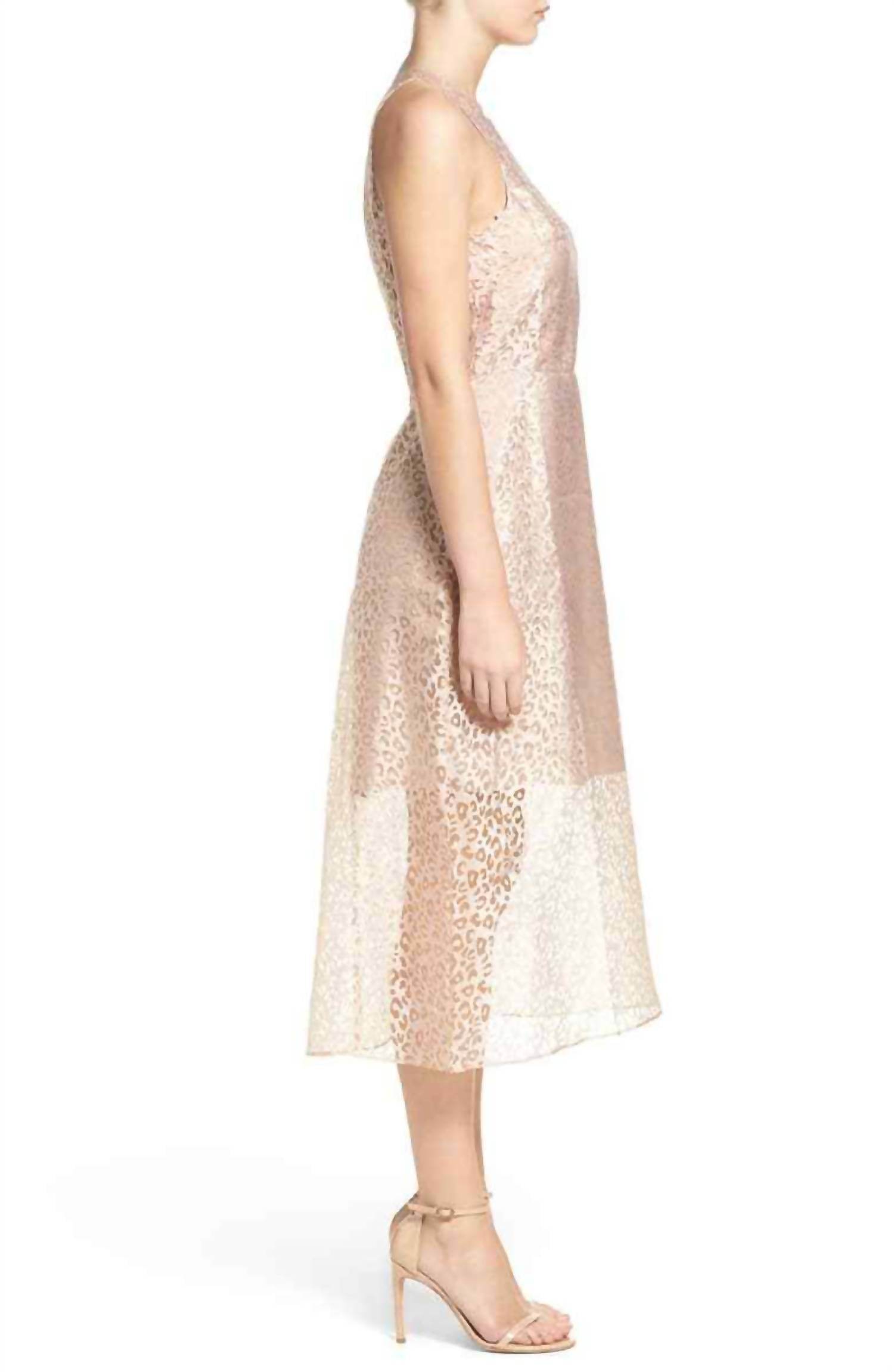 Ali & Jay - Leopard Print Sheet Midi Sleeveless Dress - Rack Hunt -