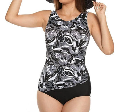 Topanga by T.H.E. - Dominica Printed Drape One Piece Swimsuit - Rack Hunt